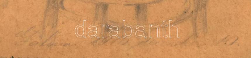 Jelzés nélkül (Prihoda István?): I. világháborús katonák, Galícia, 1916. Ceruza, papír. Hátoldalán P...