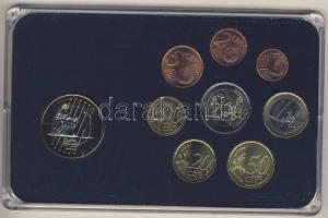 Hollandia 2000-2007. 1c-2€ 8klf db + 1997. 1€ próbaveret kereskedői szettben T:1...