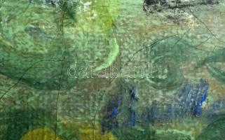 Olvashatatlan jelzéssel (Bér Rudolf?): Női aktok. Olaj, karton. Üvegezett fakeretben. 36x16,5 cm