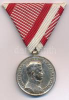 1917. "Károly Ezüst Vitézségi Érem II. osztálya" ezüstözött bronz kitüntetés modern mellszalagon. Szign.: Kautsch T:VF  Hungary 1917. "Silver Gallantry Medal, 2nd Class" silver plated bronze decoration on modern ribbon. Sign.: Kautsch C:VF  NMK: 306.