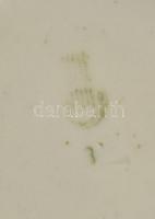 Zsolnay virágmintás szoknyás bögre, jelzéssel, kis kopottsággal, m: 9 cm