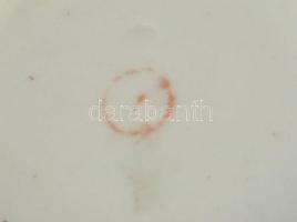 Zsolnay gyerekpár mintás szoknyás bögre, jelzéssel, kopottsággal, m: 9,5 cm