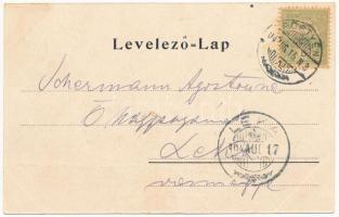 1904 Pöstyén, Piestany; Gyógyház és Lawn tenisz tér, teniszpálya. Gipsz H. kiadása / Curhaus und Law...