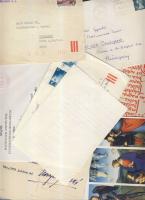 cca 1960-1990 14 darabos levelezésgyűjtemény egyházi személyek és Bozó Gyula grafikus között