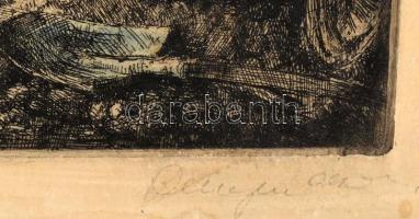 Olvashatatlan (Demjén?) jelzéssel. Gábor Áron. Színezett rézkarc, papír, kissé sérült, kissé foltos,...