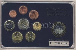 Olaszország 2002-2007. 1c-2€ 8klf db + San Marino 1999. 1€ próbaveret kereskedői szettben T:1 Limitált példányszám!