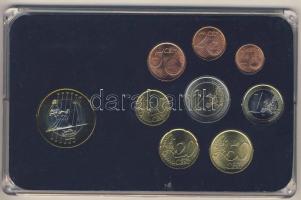 Olaszország 2002-2007. 1c-2€ 8klf db + San Marino 1999. 1€ próbaveret kereskedői...