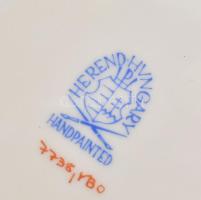 Herendi Viktória mintás kínálótál, jelzéssel, hibátlan, 18x14 cm