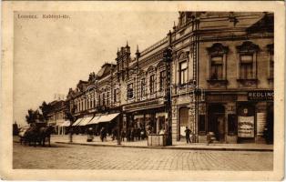 1913 Losonc, Lucenec; Kubinyi tér, Tarjányi János, Redlinger üzlete és saját kiadása / square, publisher's shop (EK)