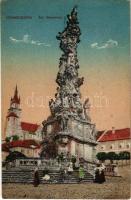 Körmöcbánya, Kremnitz, Kremnica; Szentháromság szobor / Holy Trinity statue (ázott sarkak / wet corners)