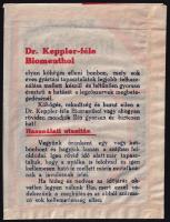 Dr. Keppler-féle Biomenthol Bonbon papírtasakja