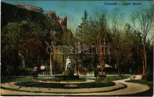 1913 Trencsén, Trencín; Ligeti részlet, vár / park, castle (EK)