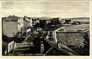 1934 Szelce, Selce-Vinodol; Pogled na park I kupaliste / port, hotels (EK)