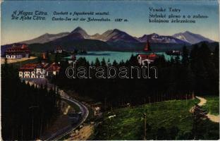 Tátra, Magas-Tátra, Vysoké Tatry; Csorbatói fogaskerekű vasút, vonat / Csorba-See Zahnradbahn / Strbské pleso / cogwheel railway to the lake, train