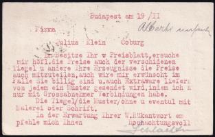 1923 Schlachta Jenő - gyógyszertári termékek reklámlapja, Schlachta Jenő saját kezű aláírásával