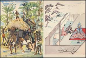 A Magyar Gyógyszert Rt. Budapest 6 db kétoldalas reklámlapja a Thymophysin tágulási fájáskeltő ampul...