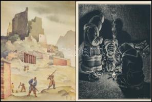 A Magyar Gyógyszert Rt. Budapest 6 db kétoldalas reklámlapja a Thymophysin tágulási fájáskeltő ampul...