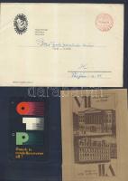 cca 1920-1960 kb 30 darabos meghívó és reklám nyomtatvány tétel Bozó Gyula grafikus hagyatékából, be...