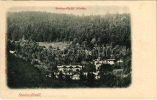 Stószfürdő, Stoósz-fürdő, Kúpele Stós; látkép. Wlaszlovits Gusztáv kiadása / spa, general view