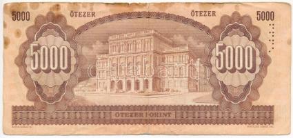1990. 5000Ft "H" T:F,VG fo., beszakadások Adamo F49