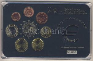 Luxemburg 2002-2005. 1c-2€ 8klf db, benne 2€ alkalmi veret "Nagyhercegi palota-Henri nagyherceg" kereskedői szettben T:1 Limitált példányszám!