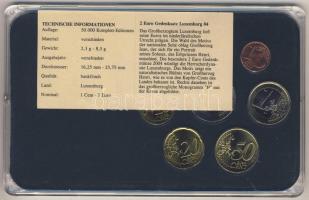 Luxemburg 2002-2005. 1c-2€ 8klf db, benne 2€ alkalmi veret "Nagyhercegi pal...