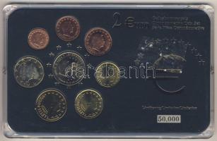 Luxemburg 2002-2005. 1c-2€ 8klf db, benne 2€ alkalmi veret "Nagyhercegi palota-Henri nagyherceg" kereskedői szettben T:1 Limitált példányszám!