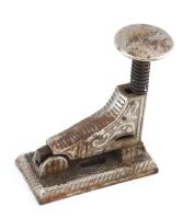 Antik tűzőgép, rozsdával, m: 11,5 cm