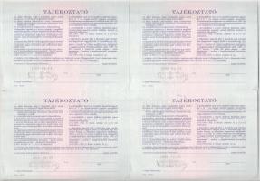 Budapest 1991. "Országos Kárrendezési és Kárpótlási Hivatal" kárpótlási jegye 10.000Ft-ról...