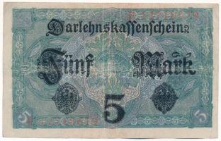Német Birodalom 1917. 5M T:F
German Empire 1917. 5 Mark C:F 
Krause 56