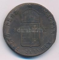 1849NB 3kr Cu T:VF ph., karc Adamo B2