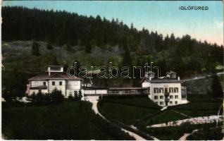 1913 Iglófüred, Bad Zipser Neudorf, Spisská Nová Ves Kupele, Novovesské Kúpele; vendéglő. Ferencz D. kiadása / restaurant, spa (szakadás / tear)