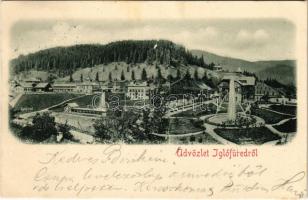 1900 Iglófüred, Bad Zipser Neudorf, Spisská Nová Ves Kupele, Novovesské Kúpele; látkép / general view, spa