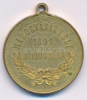 1899. Marosvásárhely 1899 Június 11.én / Kossuth Lajos - Örökké élni fog emléked aranyozott bronz érem füllel (29mm) T:AU,XF