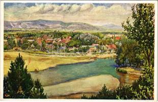 Pöstyén, Pistyan, Piestany; látkép / general view, spa (EK)
