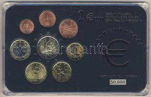 Olaszország 2002-2006. 1c-2€ 8klf db, benne 2€ alkalmi veret "Téli olimpia" kereskedői szettben T:1 Limitált példányszám!