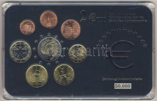 Olaszország 2002-2005. 1c-2€ 8klf db, benne 2€ alkalmi veret "Világélelmezési Program" kereskedői szettben T:1 Limitált példányszám!