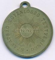 DN "Kossuth Lajos / Szabadság, Egyenlőség, Testvériség 1848" kétoldalas bronz emlékérem fü...