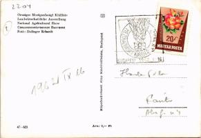 1962 Budapest, Országos Mezőgazdasági Kiállítás. Képzőművészeti Alap Kiadóvállalat + So. Stpl. (EK)