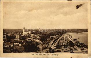 1929 Dunaföldvár, látkép. Somló Manó kiadása (EK)
