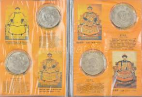 Kína DN A Csin-dinasztia 12 uralkodóját ábrázoló fém emlékérem szett, kínai és angol nyelvű gyűjtőal...