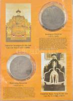 Kína DN A Csin-dinasztia 12 uralkodóját ábrázoló fém emlékérem szett, kínai és angol nyelvű gyűjtőal...