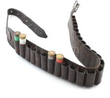 Tölténytartós bőr deréköv, h: 122 cm