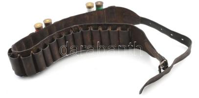 Tölténytartós bőr deréköv, h: 122 cm