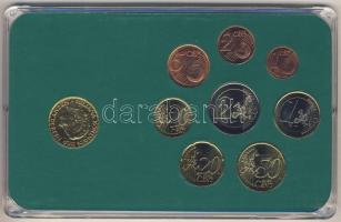 Hollandia 2003-2005. 1c-2€ 8klf db + 1967. 1G aranyozva kereskedői szettben T:1 Limitált p...