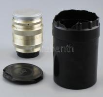 Régi orosz Jupiter 9 fényképezőgép objektív tokban, tokja sérült