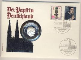 NSZK DN "II. János Pál" Ag 15,1g érmés borítékon 2 db bélyeggel, alkalmi bélyegzővel T:PP