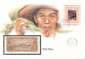 Vietnam 1976. 1D felbélyegzett borítékban, bélyegzéssel T:UNC Vietnam 1976. 1 Dong in envelope with stamp and cancellation C:UNC