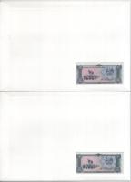Laosz 1979-1988. 1K felbélyegzett borítékban, bélyegzéssel (5x) T:UNC 
Laos 1979-1988. 1 Kip in env...