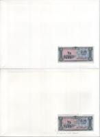 Laosz 1979-1988. 1K felbélyegzett borítékban, bélyegzéssel (5x) T:UNC 
Laos 1979-1988. 1 Kip in env...